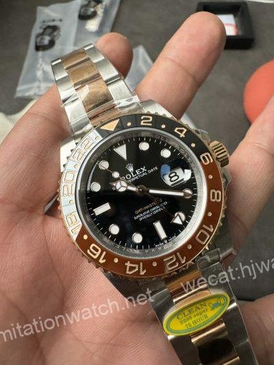 31946 Clean廠 勞力士沙士格林尼治GMT,丹東 3285機芯,72小時動力儲存,40mm, 904L精鋼,三段式拼接錶帶,側面不漏鋼。